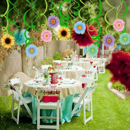 Anor Wishlife 30Ct Spring Sun Flower Hanging Swirl Decorations,Themed Birthday,Party Supplies,Ceiling Decorations for Girls,Boys,Kids,Home,Classroom,Office,Baby Shower