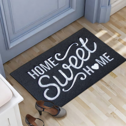 AAZZKANG Door Mats Outdoor with Non Slip Rubber Backing Durable Outdoor Doormat Easy to Clean Welcome Front Door Mat for Indoor,Entry,High Traffic Areas Black