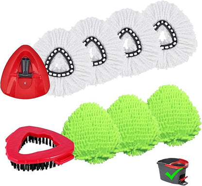 9 Pack Reusable Microfiber Mop Pads Compatible