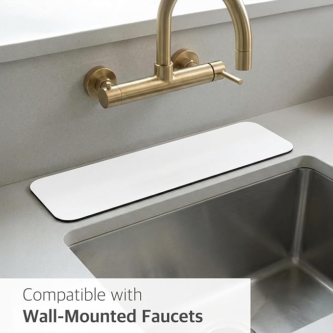 Customizable Faucet Mat for Kitchen Sink: 30"L x 5.5"W DIY Irregular Bathroom