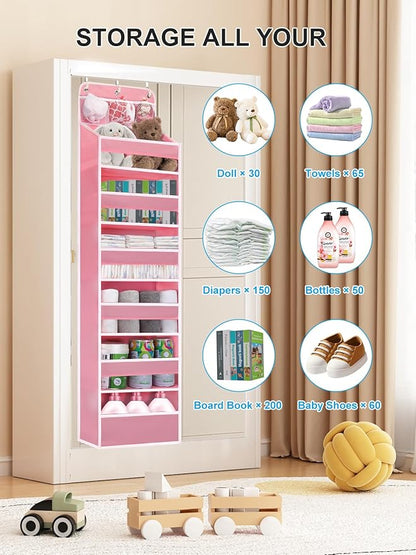 Over Door Hanging Organizer, No Tilt Baby Closet Organizer
