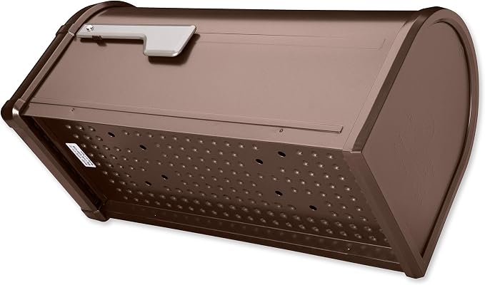 Architectural Mailboxes Hillsborough Post Mount Mailbox, Copper, Large | Galvanized steel build for outside with rust-resistant powder-coat finish and a magnetic door closure. USPS approved.