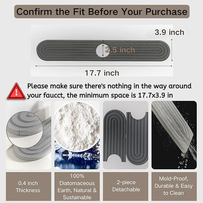 Diatomite Faucet Mat for Kitchen Sink