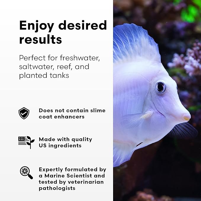 Continuum Aquatics Fraction Water Conditioner for Freshwater & Marine Aquariums – Removes Ammonia, Chlorine & Chloramines – Supports Aquarium Balance – Advanced Water Treatment, 500 ml