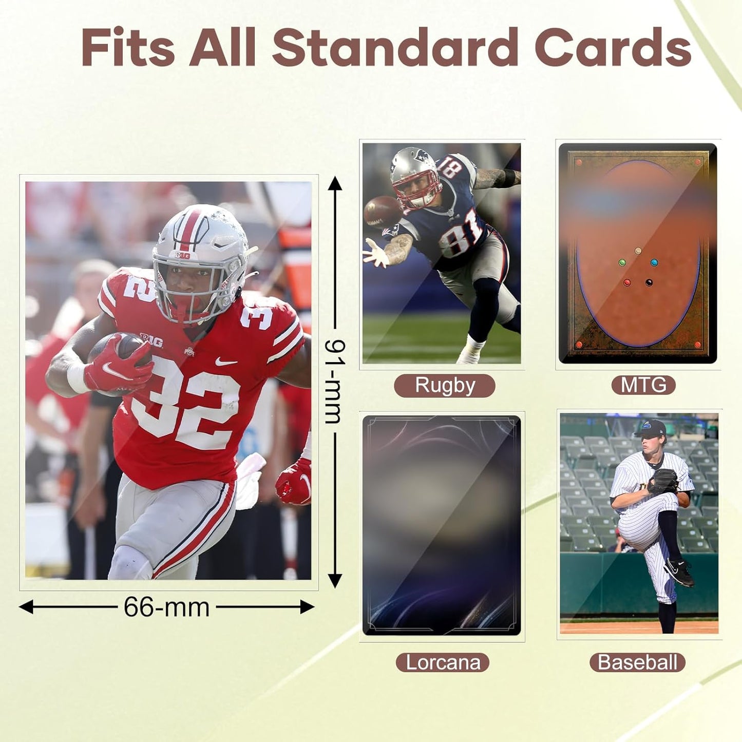 3000 Counts Card Sleeves, Clear Penny Sleeves for Trading Cards, Baseball Card Sleeves, Soft Trading Cards Sleeve Fit for MTG, TCG, Baseball Cards, Football Cards, Game Cards