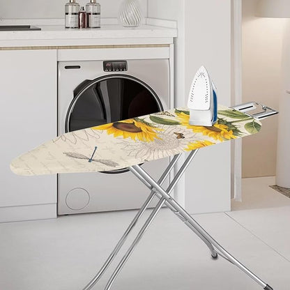 Sunflower Ironing Board Cover and Pad, Dragonfly Iron Board Cover Non-Slip