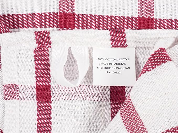 KAF Home Premium Kitchen Towels, Large 100% Cotton, Flat & Terry Absorbent Dish
