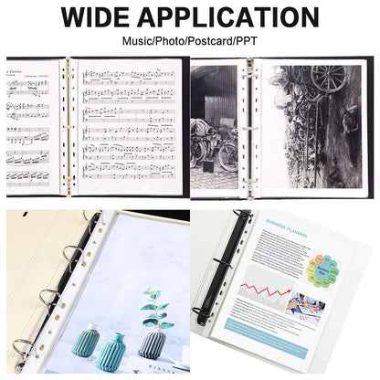 Sheet Protectors, HERKKA 1000 Pack Heavy Duty Clear Plastic Page Protectors Sheet Reinforced 11-Hole Fit for 3 Ring Binder Fits Standard 8.5 x 11 Paper, 9.25 x 11.25 Top Loaded, Acid Free