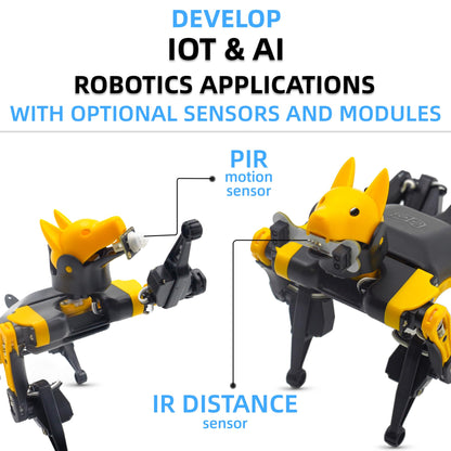 Petoi Programmable Robot Dog Bittle X V2 Lite Servo (Construction) | Coding Smart Robot Dog Kit, Voice Controlled, Quadruped Interactive Robot for Kids, Open Source, STEM & Robotics Education