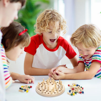 Wooden Memory Chess Matching Game: Large Family Board Games for Kids and Adults, Montessori Preschool Learning Educational Toy, Birthday Gift for Age 3 4 5 6 7 8+ Boy Girl