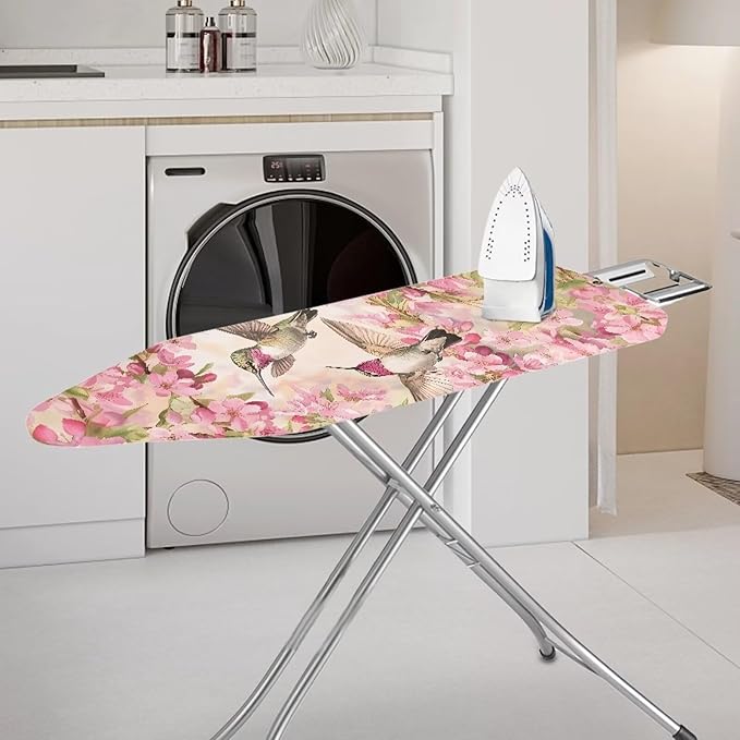 Plum Blossom Ironing Board Cover 15x54 Inch, Hummingbird Iron Board Cover