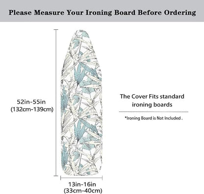 Bird of Paradise Ironing Board Cover 15 x 54 Inch, Tropical Leaf Standard
