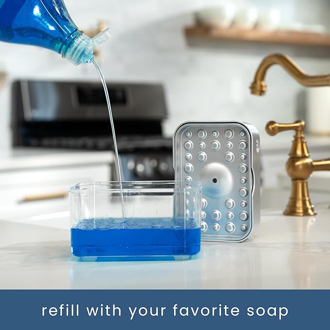 S&T INC. Dish Soap Dispenser and Sponge Holder
