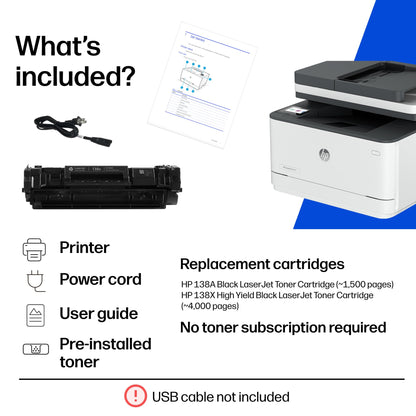 HP LaserJet Pro MFP 3101sdw Wireless All-in-One Laser Printer, Office Printer, Duplex, Best-for-Small Teams (9D2X4F)