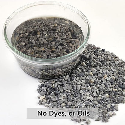 YISZM 5LB Succulent and Cactus Gravel Pebbles, 1/5 Inch Natural Decorative Polished Stones, River Rocks for Plants, Vases, Aquariums, Terrarium and Outdoor Gardening,Grey