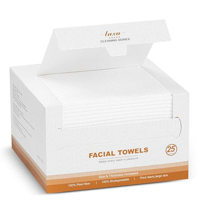 Face Towels, Facial Towels, 25 Ct Disposable Face Towel, 9.8"X9.8"Face Cloths
