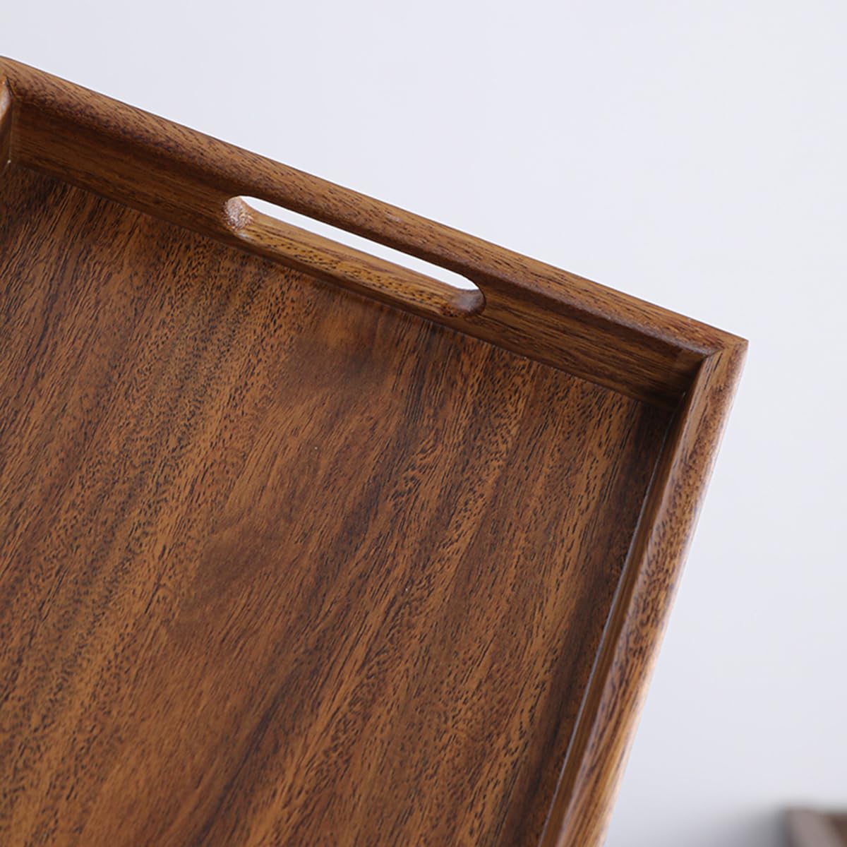 Wooden Coffee Trays with Handles Wood Serving Tray Wooden Bed Tray, Coffee Table Trays for Living Room,Wood Kitchen Tray Wood Decorative Tray with Handles