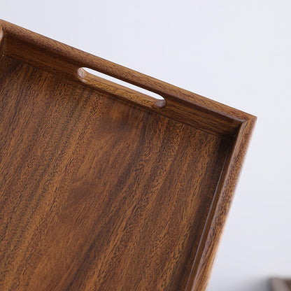 Wooden Coffee Trays with Handles Wood Serving Tray Wooden Bed Tray, Coffee Table Trays for Living Room,Wood Kitchen Tray Wood Decorative Tray with Handles