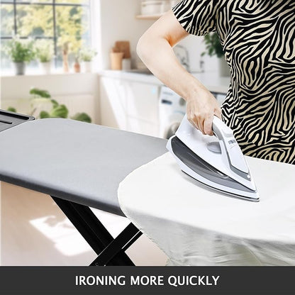 SheeChung Ironing Board Cover and Pad 18x54, Extra Thick Cotton Cover, Scorch