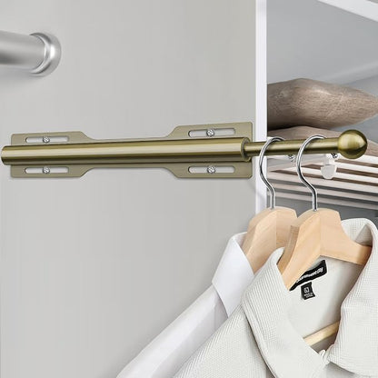 12" Valet Rod for Closet Pull Out (1 Pack, Antique Brass)