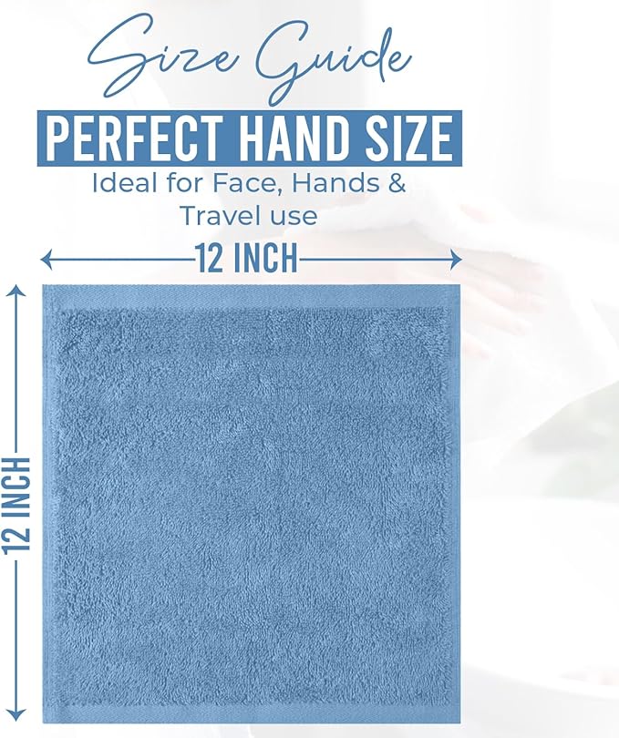 DAN RIVER 24 Pack Wash Cloths for Showering