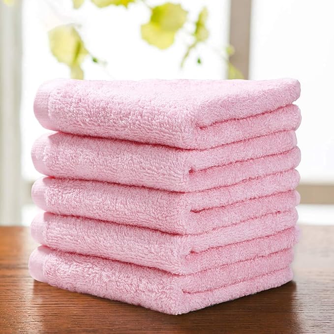 Yoofoss Washcloths Towel Set 10 Pack Baby Rayon Derived from Bamboo Wash Cloth