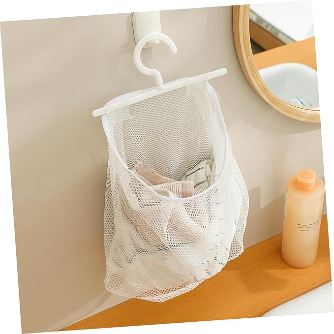 2pcs Mesh Bag with Hook Hanging Laundry Bags Multi-functional Mesh Bags