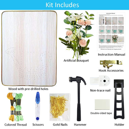 Marynee DIY String Art Craft Kit for Adults,Teens,Beginner,Kids.Include All Necessary Accessories and Frame , Adults Crafts Kit, Home Wall Decorations Unique Gift(Vase 9.8 X 13.4 inch）