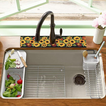 Sink Faucet Absorbing Mat, 2 Pack Drying Mat Around Faucet Sink Splash Guard