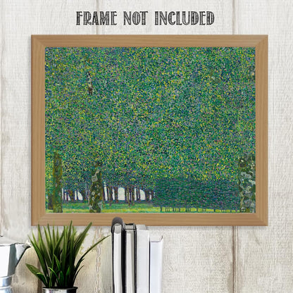 Gustav Klimt The Park 11x14 Unframed Print – Nature-Inspired Fine Art Reproduction, Abstract Forest Painting for Peaceful Home, Office, or Meditation Space Décor
