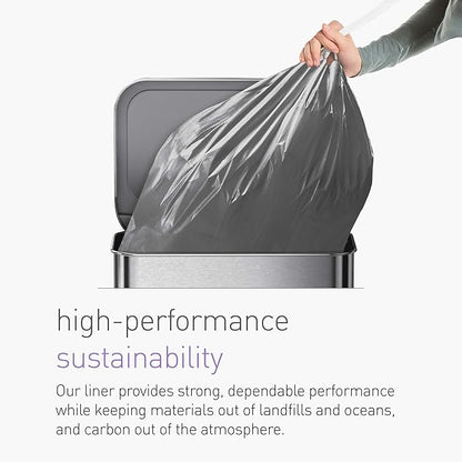 simplehuman Code M 80 Count, Genuine Odorsorb Custom Fit Liners, Drawstring