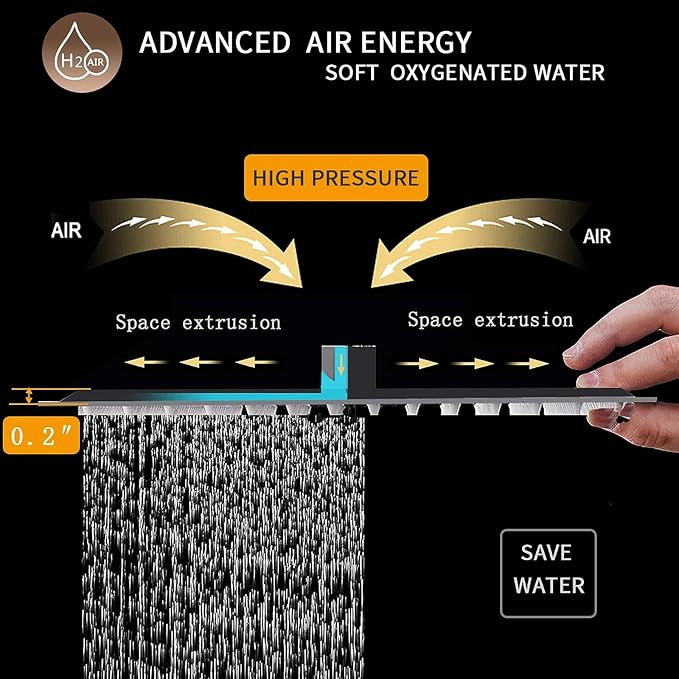 BESy 10 Inch Rain Shower Head, 10" Square Rainfall & High Pressure Stainless Steel Bath Showerhead, 1/16" Ultra Thin, Waterfall Full Body Coverage with Silicone Nozzle, Oil Rubbed Bronze Finish