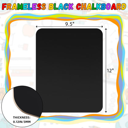 Humyoun 2 Pcs Chalk Board for Kids Bulk 9.5" x 12" Double-Sided Wooden Frameless Chalkboard Sign Blackboard for Kids Student School Classroom Home Office Restaurant Birthday Party Favors