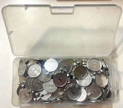 Hand-Made DIY Frame Pendant Tray Round Convex Tray Pendant, 100PCS Diameter 25 mm, Silver