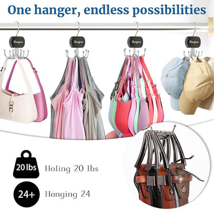 Belt Hanger, Belt Organizer for Closet, Rotatable Tie Rack, Belt Holder