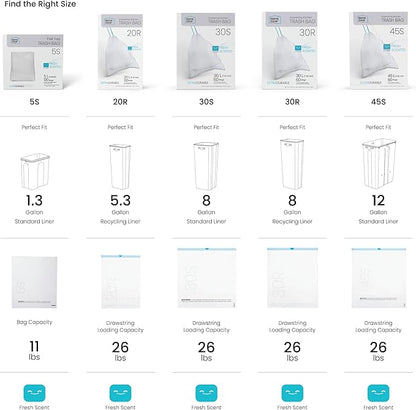 Home Zone Living 5.3 Gallon Kitchen Trash Bags