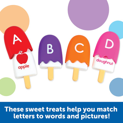 Learning Resources Mini ABC Pops – Alphabet Toys, ABC Puzzle, Phonics Games for Toddlers, Fine Motor Toys, Play Food Set, Preschool Activities, Sensory Bin Letters, Gifts for Kids