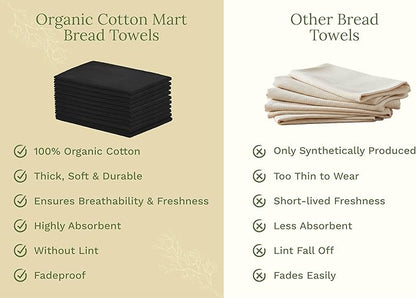 Organic Cotton Black Tea Towels