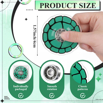 Charnoel 48 Pcs Turtle Shell Fidget Spinners Bulk Mini Fidget Turtle Birthday Party Favors, Goodie Bags Stuffers, Party Game Supplies, Rewards, Carnival Prizes and Gifts