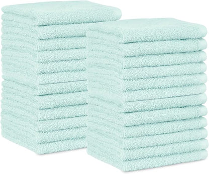 Amazon Basics face Towels for Bathroom, 100% Cotton Extra Absorbent washcloth