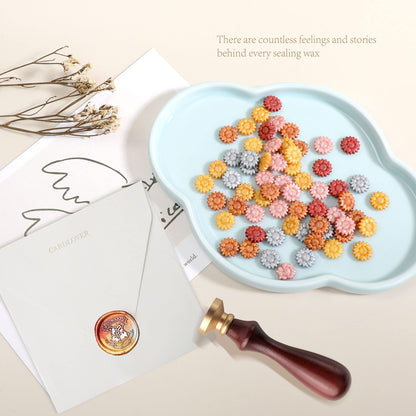 Sealing Wax Beads, Canned Unique Color Combination- Mixed Color (Approx.1000pcs)- for Wax Seal Stamps, Letter Sealing & Wedding Invitations - Metallic Color Series