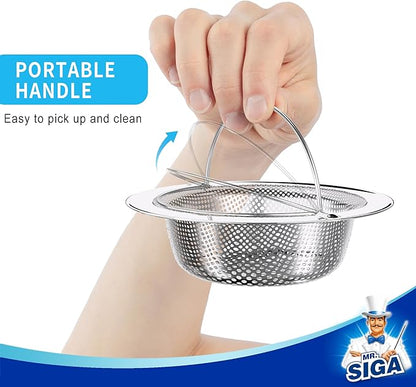 MR.SIGA Kitchen Sink Strainer, Stainless Steel Sink Drain Strainer, Dishwasher