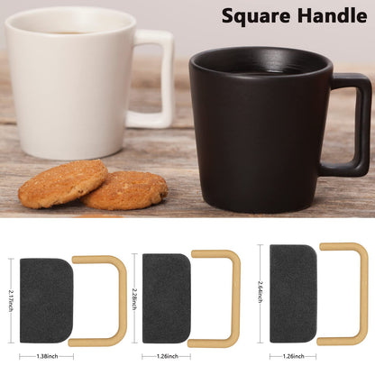 Pottery Mug Handle Molds 12Pcs Mug Handle Forms Mug Handle Making Tool for Pottery Ceramic Mug Handle Molds for Clay with Various Shapes and Sizes-Black