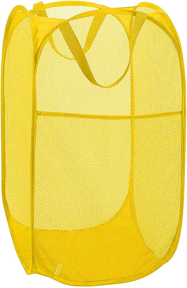 Mesh Pop up Laundry Hamper, Foldable Clothes Hamper Laundry Basket