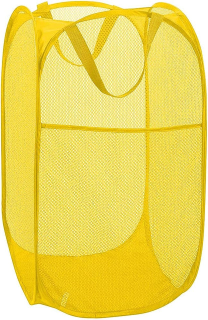 Mesh Pop up Laundry Hamper, Foldable Clothes Hamper Laundry Basket