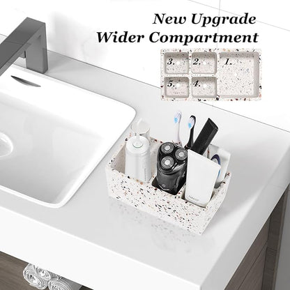Luxspire Toothbrush Holder for Bathroom, 5 Slots Bathroom Counter Organizer