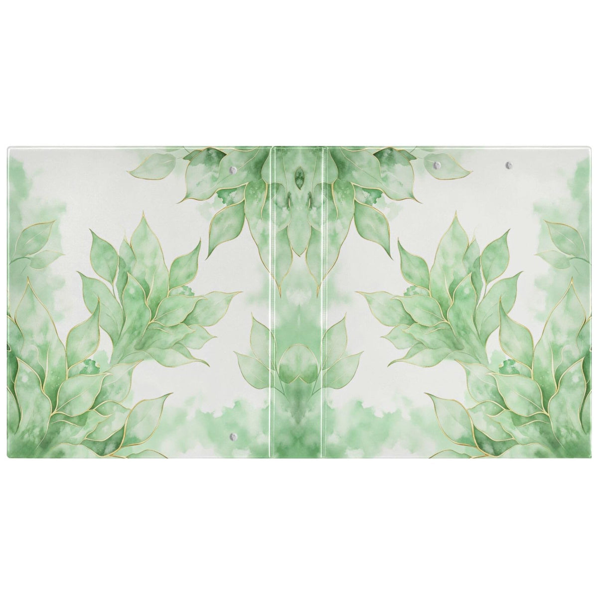 Eucalyptus Round Ring Binders 1.5 Watercolor Leaves Plant Vase 3 Ring Clipboard Binder for Office School Work Supplies File Folder 200 Sheet Capacity Easy Open