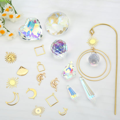 DIY Sun Catcher Kits for Adults, 260 pcs Crystal Suncatchers Making Suppliers for Garden Plant Windows Hanging Art and Crafts for Women Valentines Mother's Day Birthday Gifts Home Decor
