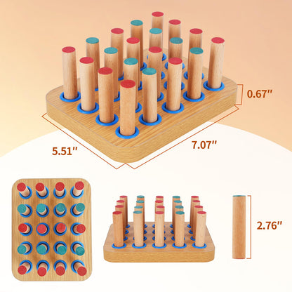 YiePhiot Wooden Pegboard for Occupational Therapy, Occupational Therapy Tools, Peg Board, Hand Therapy Equipment Hand Therapy Peg Board to Improve Finger Dexterity