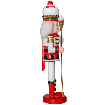 Ornativity Strawberry Toy Soldier Nutcracker - Wooden Strawberry Hat with Cupcake Scepter King Theme Christmas Nutcracker Xmas Figure Holiday Decoration 15"